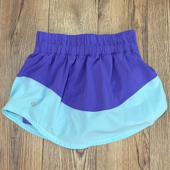 Lululemon Run Breeze By Skirt Skort Power Purple/Aqua Marine Size 2 - Picture 1 of 6